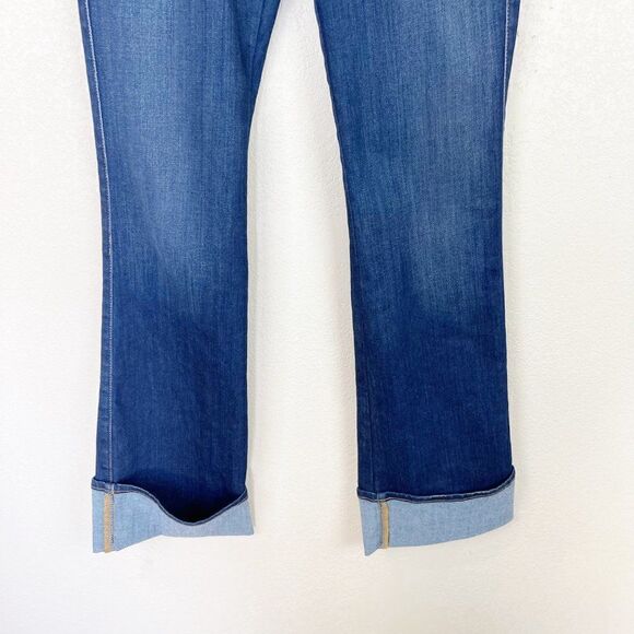 Rich & Skinny Dark Wash Cuffed Bootcut Tapered Denim Jeans Size 27 - Picture 3 of 10